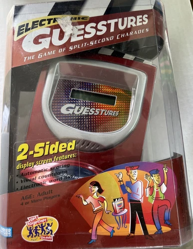 New Old Stock Guesstures Game Split Second Charades 2 Sided Display Travel Game