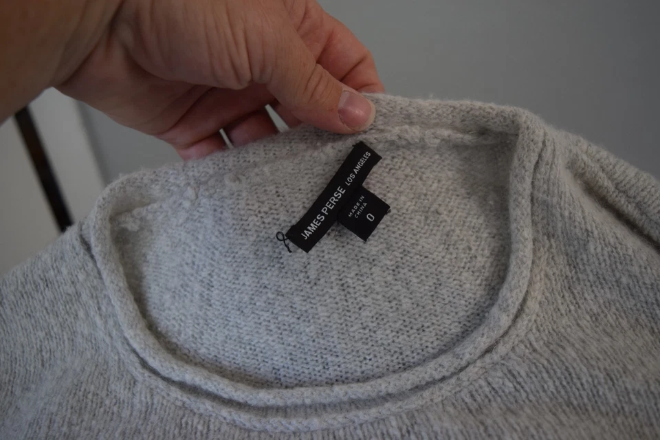 James Perse Los Angeles Hi Low Sweater Women Small 0 Cream 100% Cashmere - Image 4 of 4