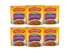 Tasty Bite Organic Madras Lentils 10 Ounce Pack of 6 Ready to Eat Microwavable