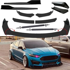 For Ford Fusion SE Front Bumper Lip Spoiler+Side Skirt+Rear Lip+Strut+Rods