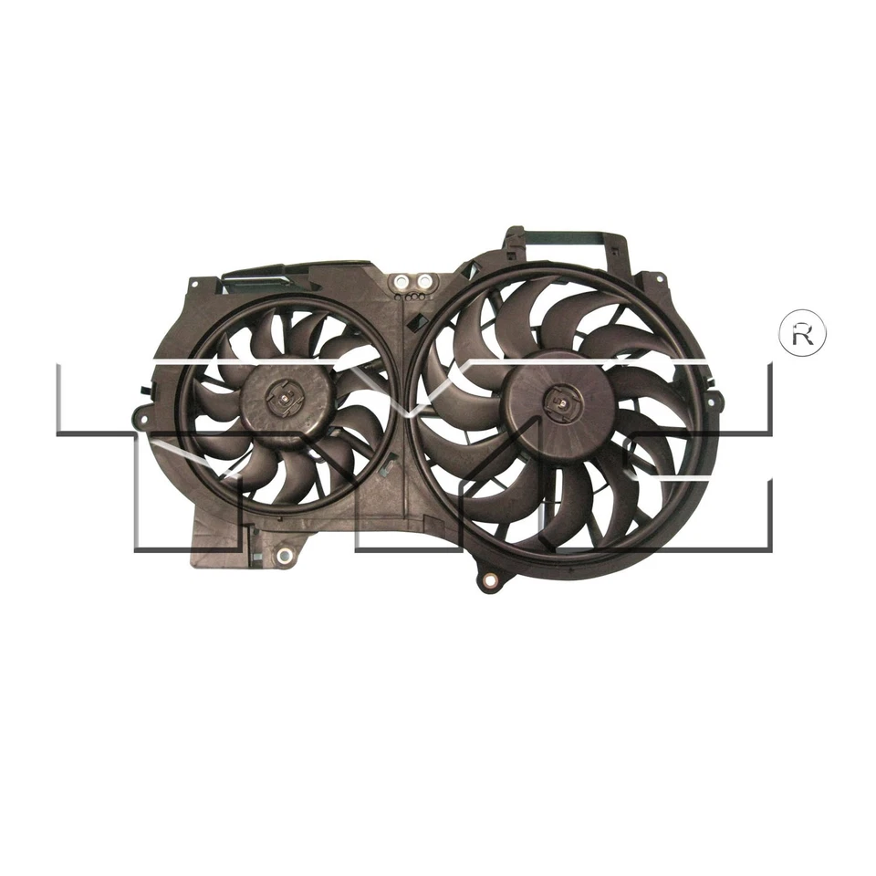 Двойной радиатор и конденсатор вентилятор охлаждения в сборе для 05-11 Audi A6 3,2 л AU3117105 - Изображение 2 из 3