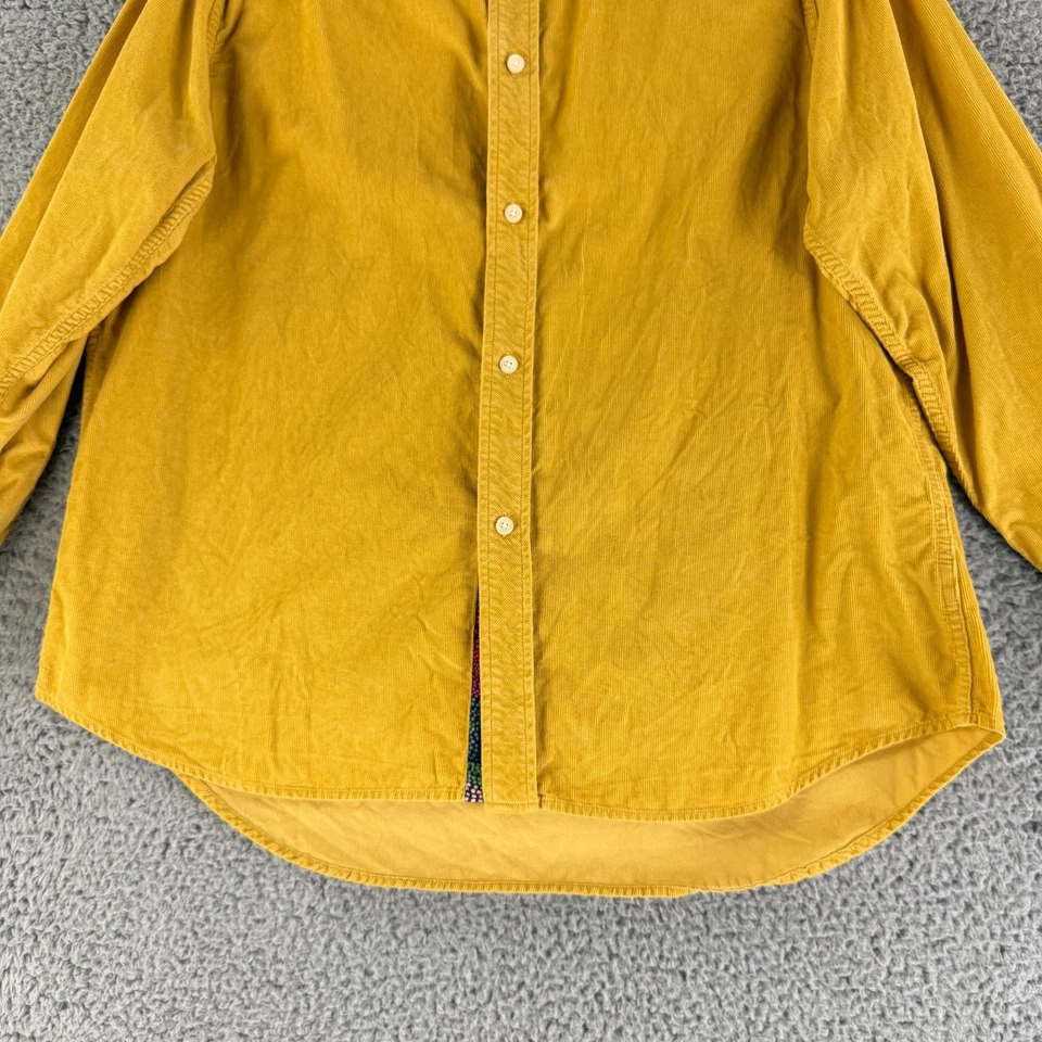 Рубашка на пуговицах мужская Robert Graham средняя желтая вельветовая с длинным рукавом 100% хлопок - Изображение 4 из 4