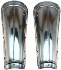 Medieval Steel Gothic Greaves, Leg Set, Viking Crusader Warrior Armor, Leg