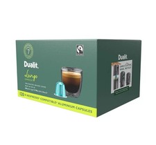 Dualit Aluminium Coffee Capsules Lungo Pack of 120 cups 0.27 per lighter