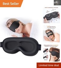 Memory Foam Sleep Mask - Adjustable, Hypoallergenic for Travel Home Use