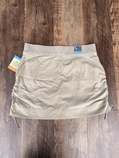 COLUMBIA Marina Bay Tusk Tan Skirt Skort Sz XL Omni Shade Beige Short NWT