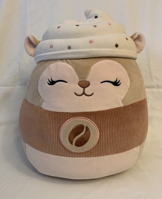 Reza das Latte Eichhörnchen Squishmallows 12 Zoll Plüschtier superweich cremefarben/Keks