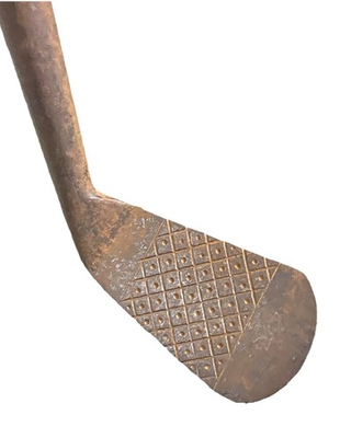 #ad #ad Blue Mound Fancy Face Hickory Shaft Left Handed Antique Iron James Simpson J.M.N $399.00