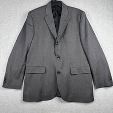 Banana Republic Suit Jacket Mens 44R Gray Wool 3 Button Notch Lapel Business