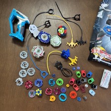 Huge Mixed Lot Beyblade Launchers Spinners Tops Parts Metal Plastic Tomy HasbroG