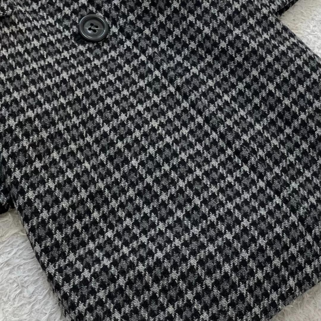 Max Mara Long Caot Houndstooth pattern Size 42 Co… - image 4