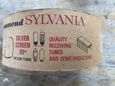 Rare Sylvania vintage printed packaging Gum tape. Vacuum Tubes Semiconductors