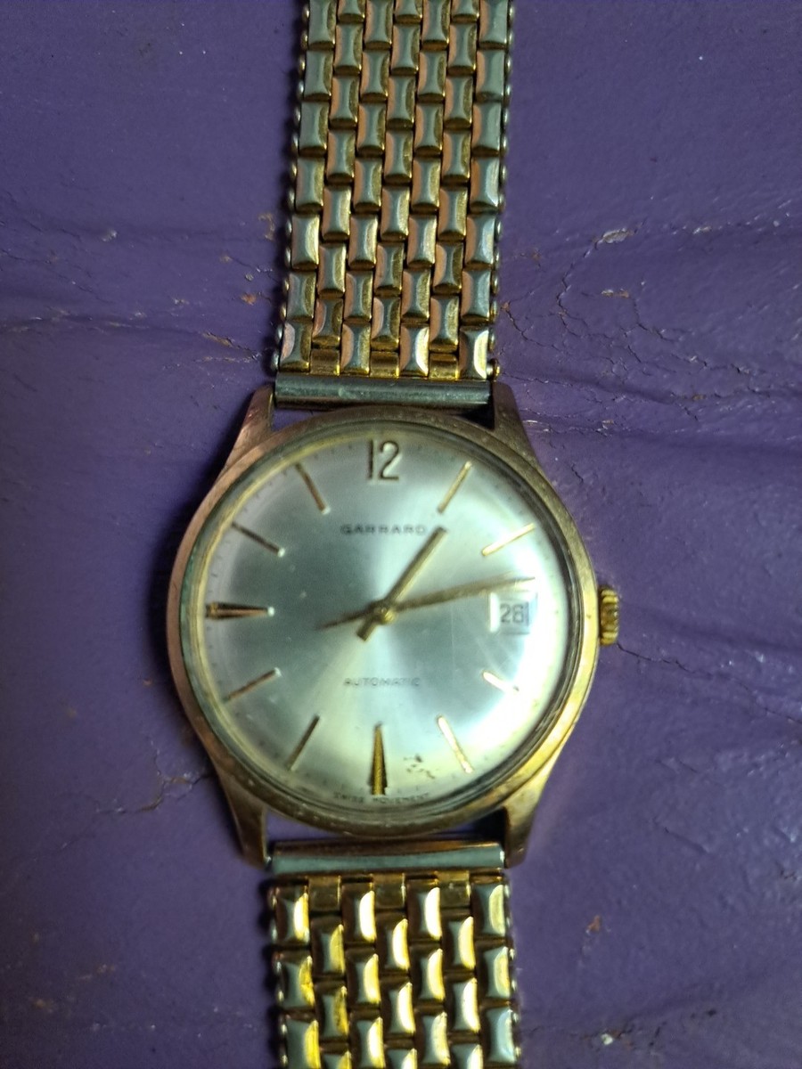 Gold Garrard Automatic Watch Garrard Watches 1970 Garrard 9ct