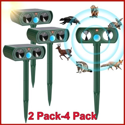 Outdoor Solar Animal Repeller Ultrasonic Pest Repellent for Dogs, Cats Squirrels