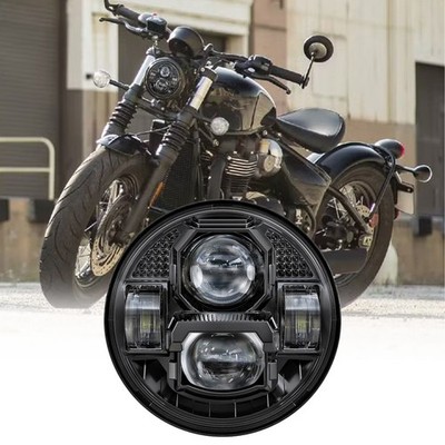 E24 E-Nummer 5,75 Zoll 84W LED Scheinwerfer Hi/Lo Beam für Harley Indian Triumph