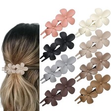 8 Pcs Flower Hair Claw Clips, Matte 1 Count Pack of 1 , 8 PCS Frangipani