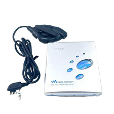 SONY MZ-E520 MD Walkman Silver Portable Audio Player Headphones Used from JPN