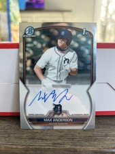 2023 Bowman Draft - Chrome Prospect Autographs Max Anderson #CDA-MA (AU, RC)