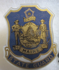 Army DI dui PB pinback ww2  MAINE STATE GUARD MSG SG Plastic W&H