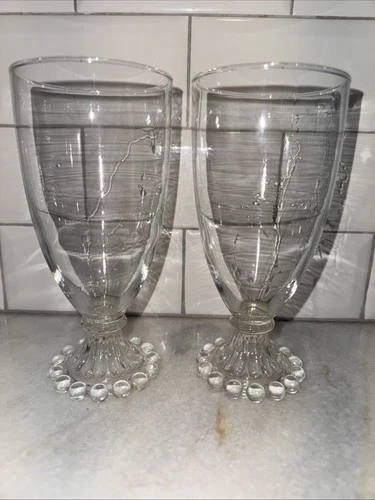 Vintage Pair Of Anchor Hocking Boopie Water Goblets