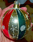 🌟 VINTAGE LRG GERMANY MICA GLITTER 3" GLASS CHRISTMAS ORNAMENTS HAND DECORATED — photo 9