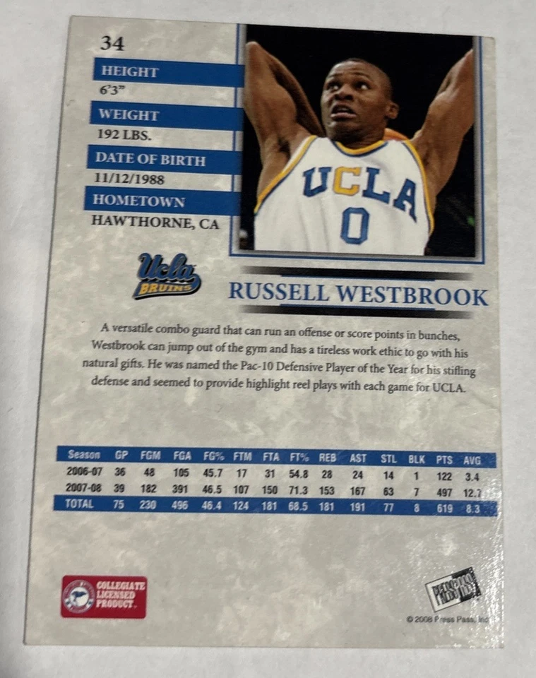 🔥🔥2008 Russell Westbrook Ultimate Collection Rookie RC🔥🔥 alta qualidade RARO! - Imagem 2 de 3