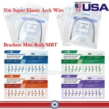 AZDENT Dental Orthodontic Niti Arch Wires Nature Round Super Elastic /Brackets