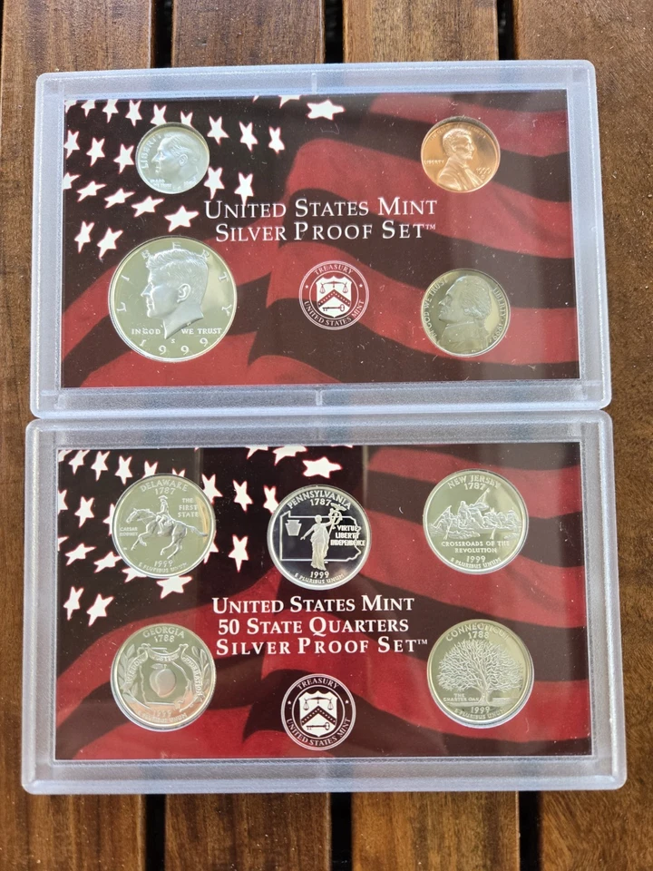 1999 United States Mint Silver Proof Set – 50 State Quarters COA - Image 2 of 4