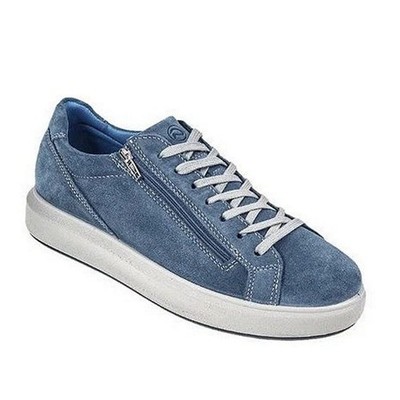 NEW ARA Fabio Women's Blue Suede Leather Comfort Sneaker Size 8.5 EU 38.5