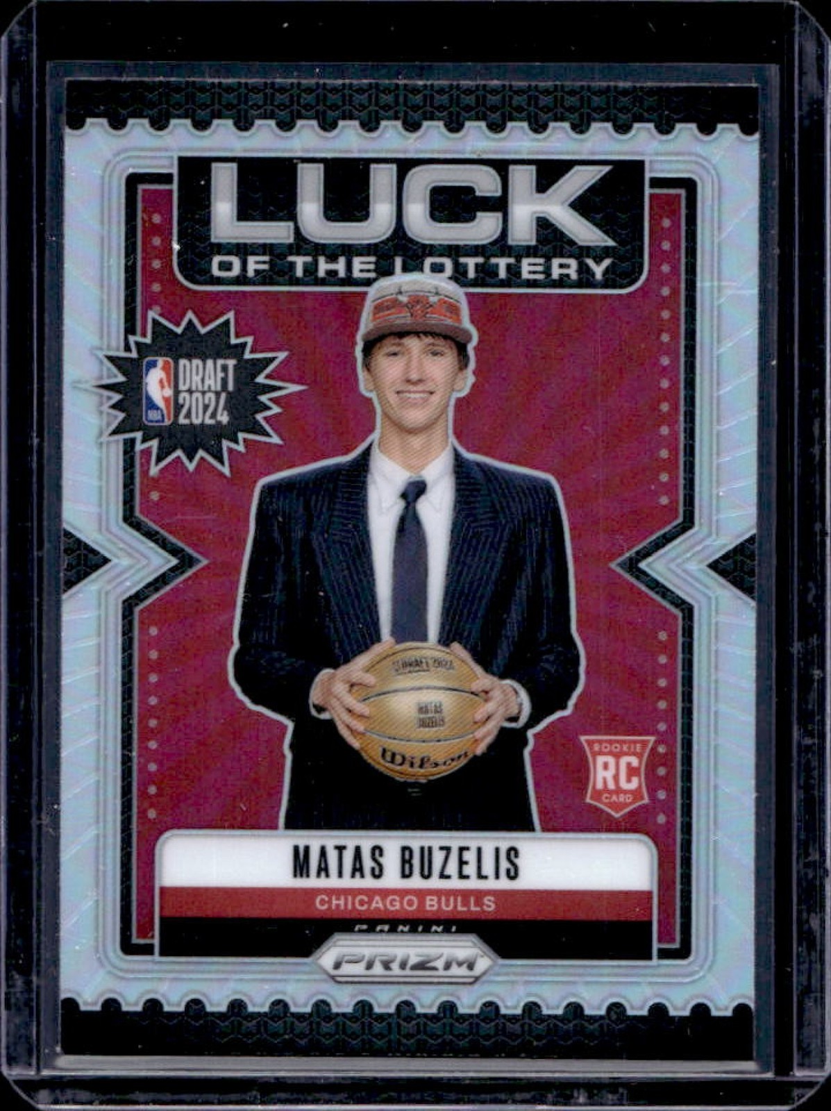 2024-25 Prizm Matas Buzelis Luck of the Lottery RC Silver #8 Bulls