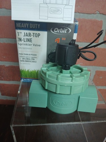 Orbit 1" Jar Top Sprinkler Valve In-Line #57461 Compatability 24V