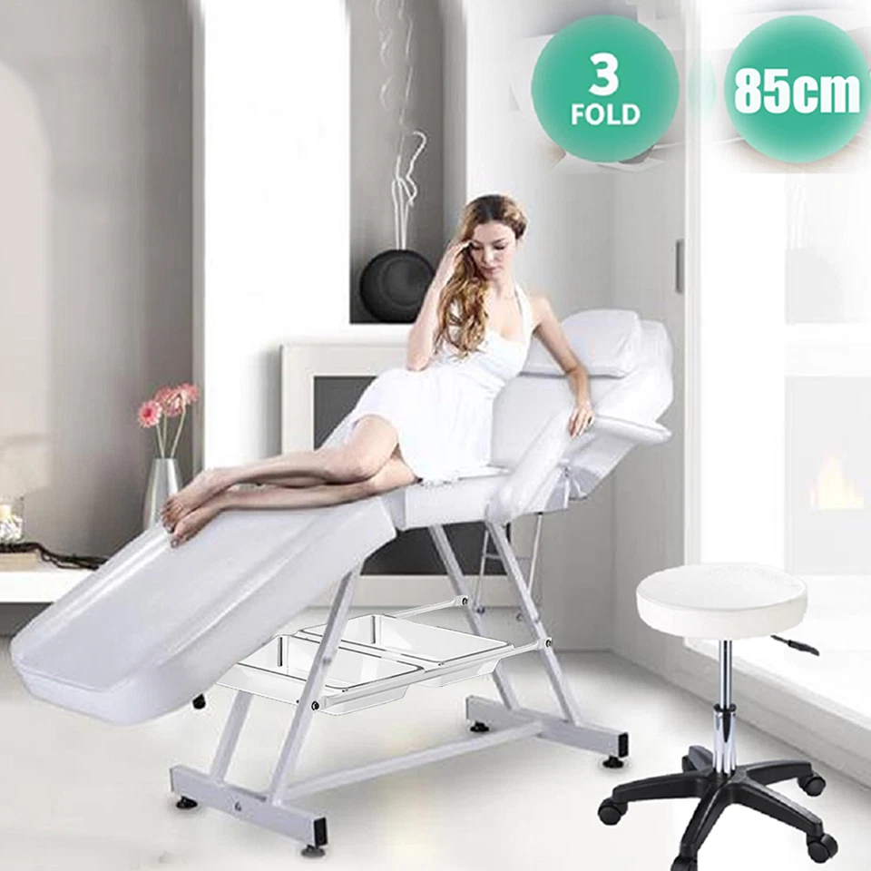 180CM Massage Table Beauty Bed Chair Stool Set Adjust Tattoo Recliner Therapy - image 4 of 4