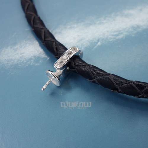 Conector de fianza colgante con bisagras de plata de ley con cristal de circonita cúbica, tapa de pasador #33312 - Imagen 2 de 4