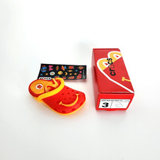 McDonald's Crocs Keychain 3 Kids Happy Meal Toy 2024 Red Yellow Smile Shoe
