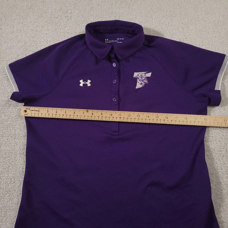 Truman State University Polo Shirt Womens M Under Armour Purple Golf - Image 3 of 4