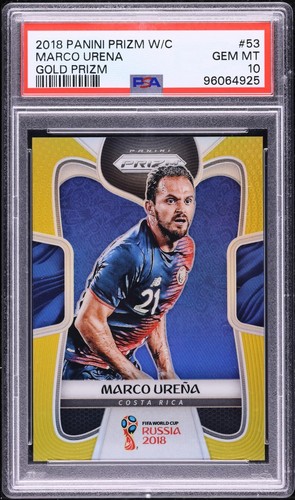 2018 Panini Prizm World Cup Gold Marco Urena /10 #53 PSA 10 GEM MINT