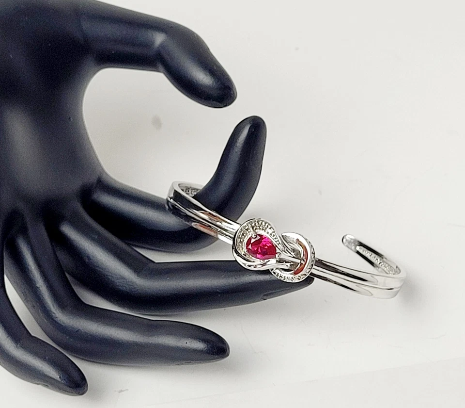 Brazalete brazalete PAJ BB tono plata zafiro rosa Foto 2 de 4