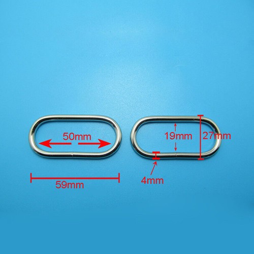 Metal Oval Loop Ring Buckles for Bag Handbag Webbing 15 20 25 32 38 50 75 100mm - Picture 8 of 11