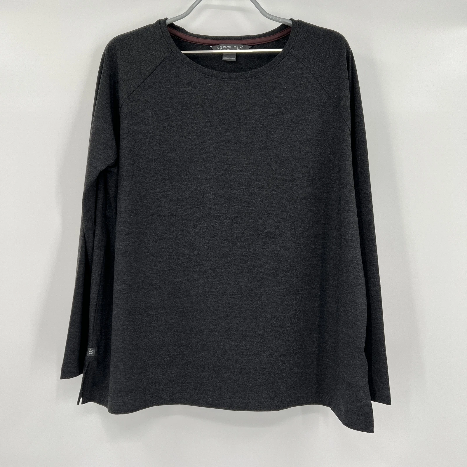 Free Fly Women's Bamboo Everyday Flex Long Sleeve T-Shirt in Heather Black sz S