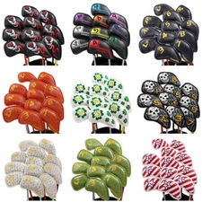 Leather Golf Irons Head Covers Iron Set Golf Club Headcovers Optional