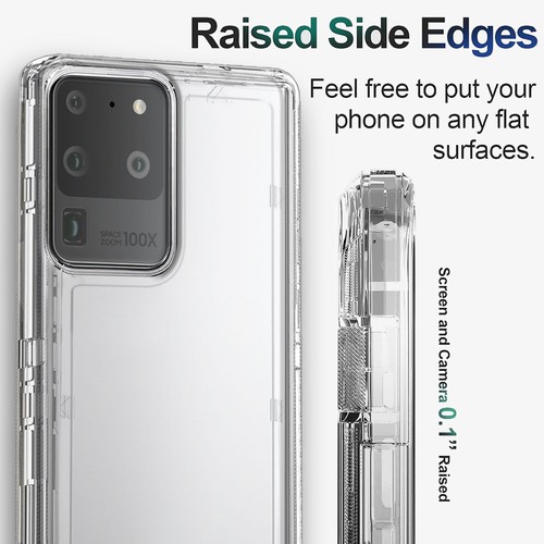 For Samsung S20+ S20 Ultra 5G Heavy Duty Clear Case Cover Privacy Tempered Glass - Picture 9 of 37