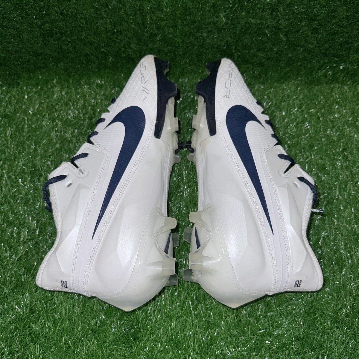 Nike Vapor Edge Elite 360 2 Football Cleats White Navy Blue  display picture 1