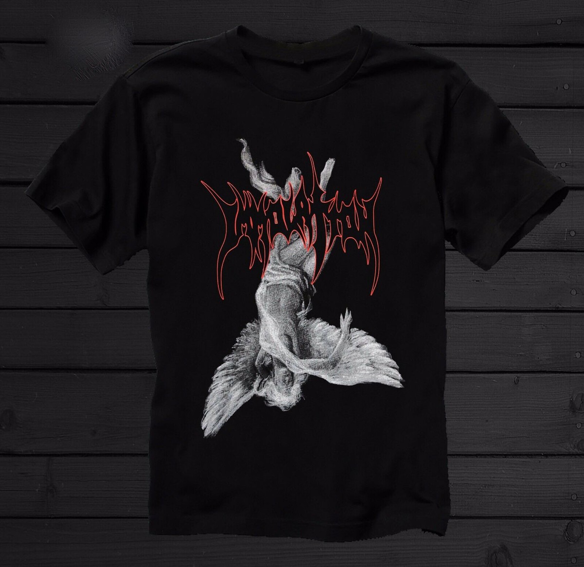 Vintage Immolation Music Band Cotton Black S-234XL Unisex Tee