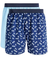 Club Room Men's 2 pack #1 Dad  & Solid Boxer Shorts, Navy Combo, M