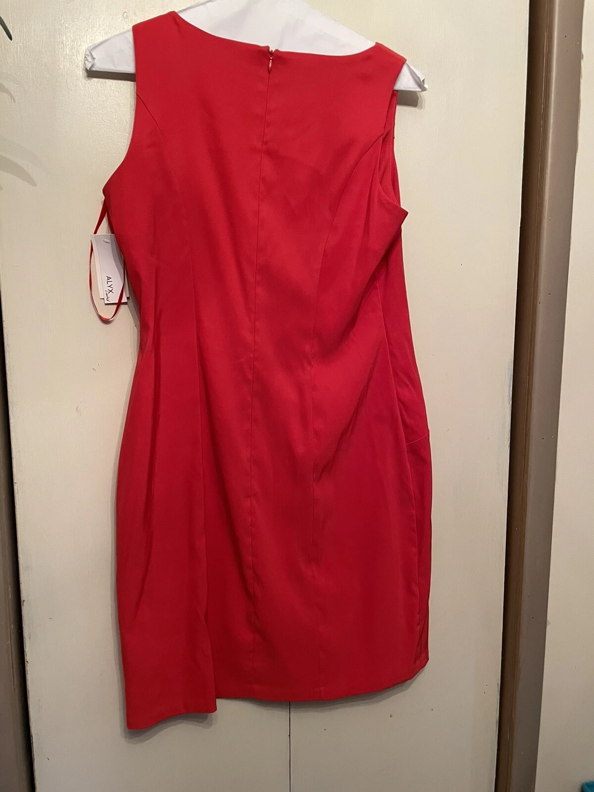 Abito formale ALYX Limited donna tubino senza maniche elasticizzato carriera taglia 12 arancione