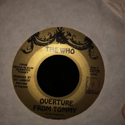THE WHO - See Me, Feel Me / Overture From Tommy - Vinyl 45rpm 1970 Decca 732729