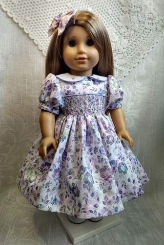 Smocked & Heirloom dress set for 18 inch doll