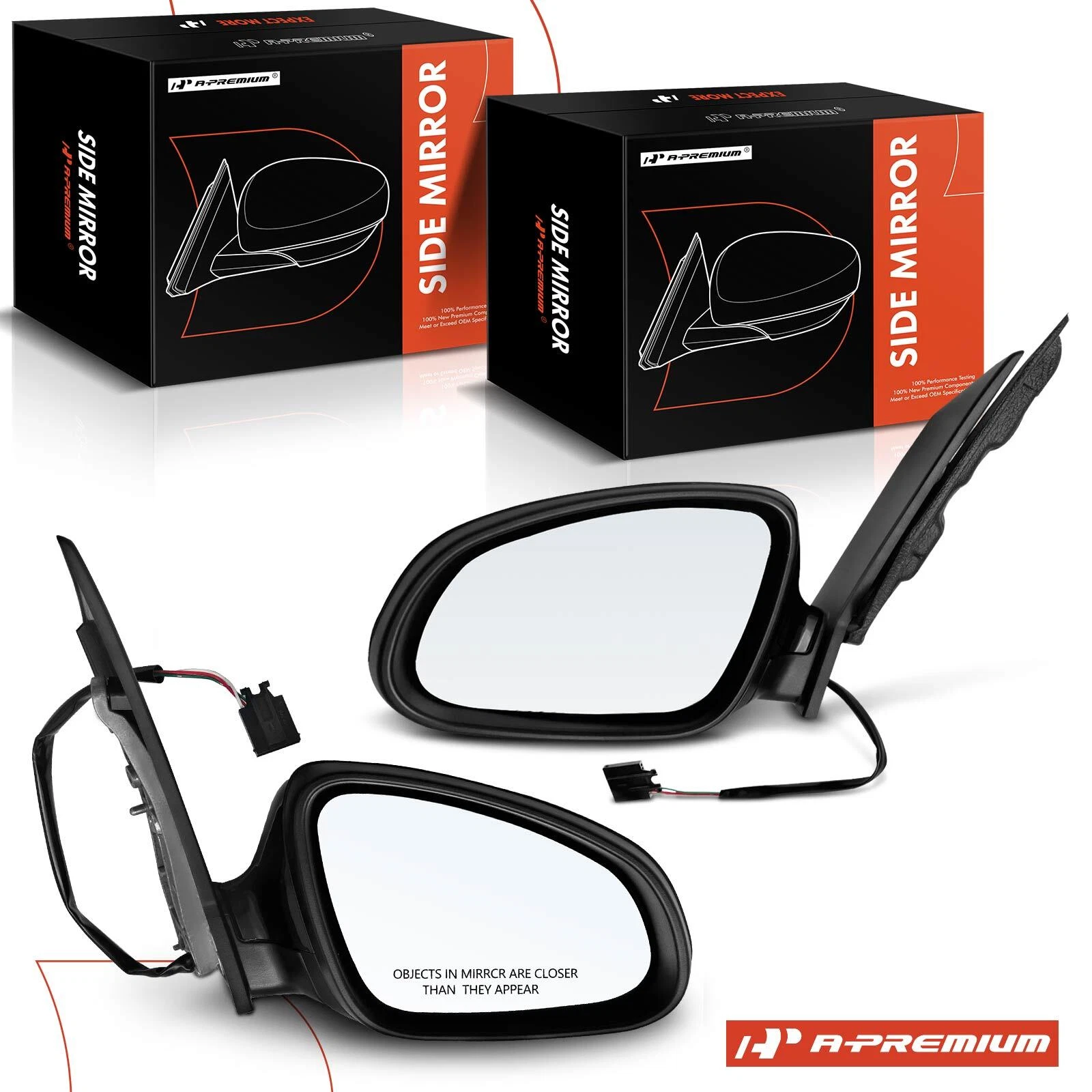 A-Premium Pair Power Adjust Side Mirror w/ Power Fold for Buick Verano 2012-2017