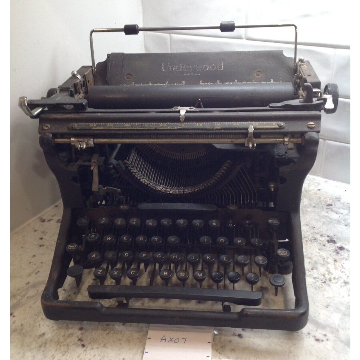 Underwood Standard No 5 Vintage Typewriter without Case 1920's Art