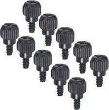 10 x Black Steel Computer Case Thumbscrews for Cover / Power Supply / PCI Slots
